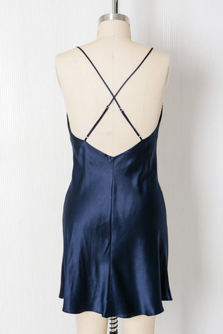 Victoria's Secret Navy Silk Bias Slip