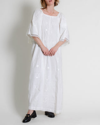 Angel Wing Embroidered Lace Mexican Maxi