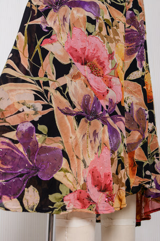 Chico's Beaded Floral Maxi Skirt