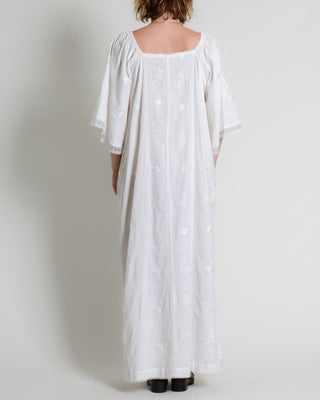 Angel Wing Embroidered Lace Mexican Maxi