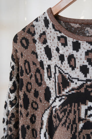 Metallic Tiger Novelty Sweater