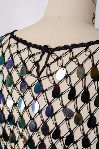 Paillette Sequin Crochet Crop Top