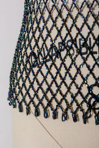 Iridescent Beaded Crochet Tank