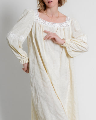 Sweet 70s Eyelet Crochet Lace Maxi