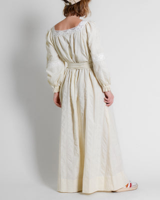 Sweet 70s Eyelet Crochet Lace Maxi