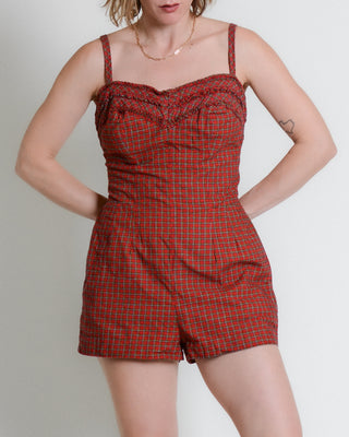 50s Jantzen Tartan Plaid Playsuit