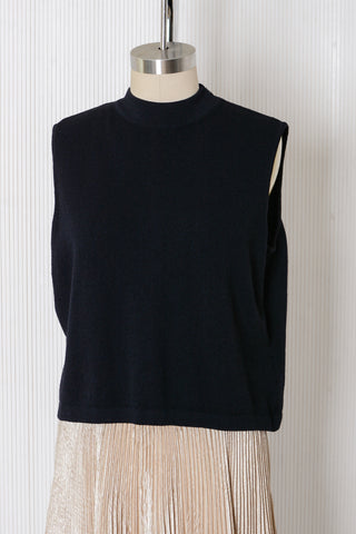 St. John Crop Mock Neck Tank