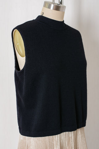St. John Crop Mock Neck Tank