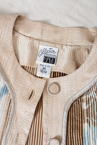 Jeanne Marc Metallic Plisse Jacket