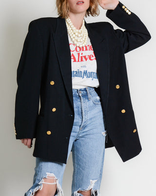 Classic Noir Wool Blazer
