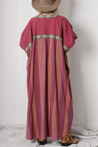 J. Peterman Stripe Cotton Caftan Maxi