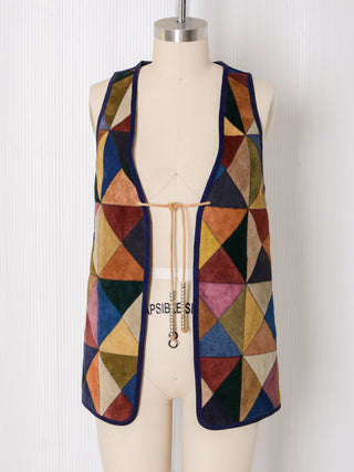 Patchwork Suede Montgomery Ward Vest