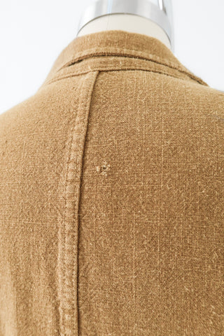 Olive Distressed Cotton Duster