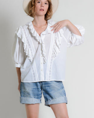 Darling Ruffle Eyelet Puff Sleeve Top