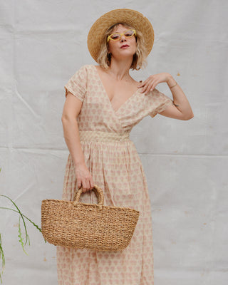 Sweet Peachy Floral Cotton Dress