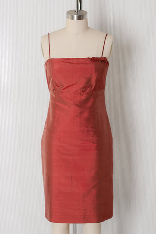 Iridescent Silk Shantung Dress