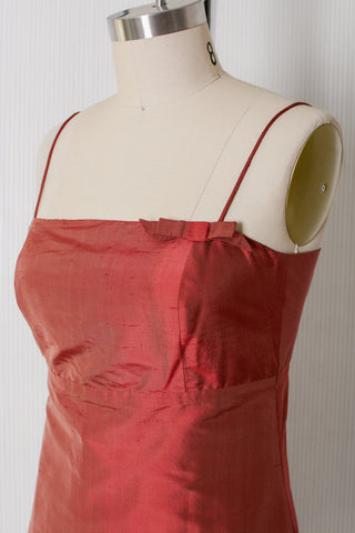 Iridescent Silk Shantung Dress