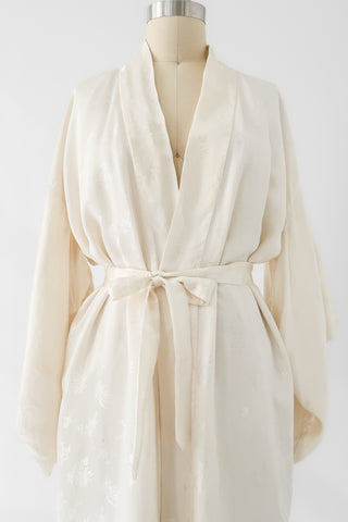 Stunning Ivory Jacquard Kimono