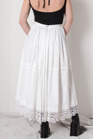 Edwardian Crochet Lace Bustle Skirt - 26W