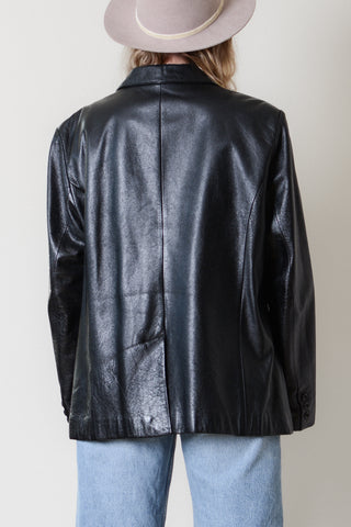 Jacqueline Ferrar Black Leather Blazer