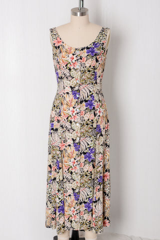 Bobbie Bee Lush Floral Button Front Maxi