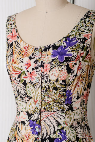 Bobbie Bee Lush Floral Button Front Maxi
