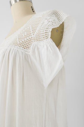 Crochet Duck Pintuck Cotton Sundress