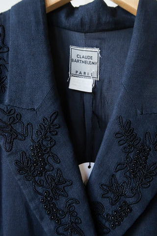Claude Barthelemy Midnight Linen Blazer