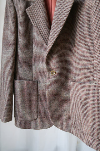 Mauve Tweed Wool Blazer