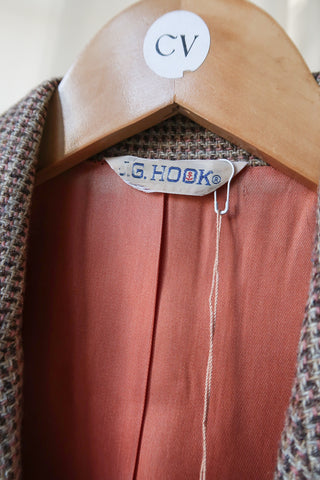 Mauve Tweed Wool Blazer