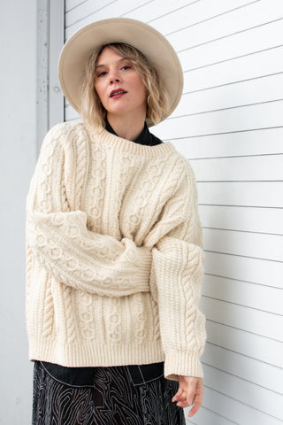 Irish Wool Fisherman Wool Sweater