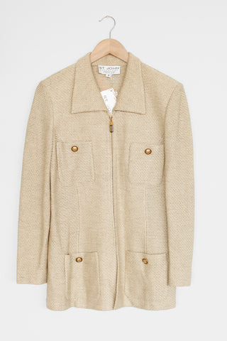 Deadstock St John Buttery Zip Front Blazer