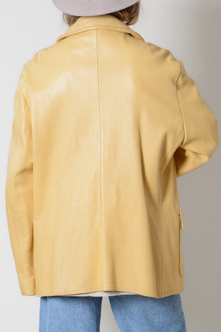 Yellow Buckskin Leather Jacket