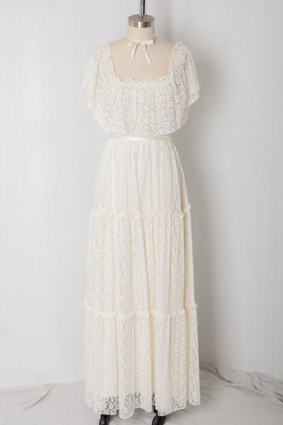 Cream Lace Candy Jones Maxi Dress