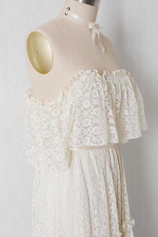 Cream Lace Candy Jones Maxi Dress