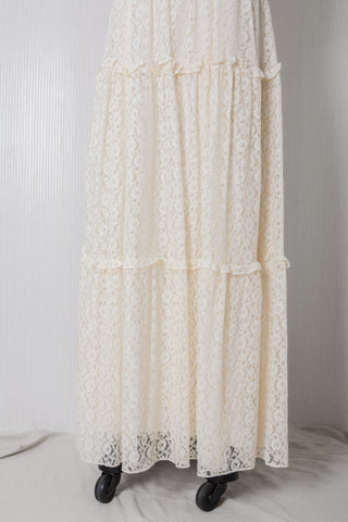 Cream Lace Candy Jones Maxi Dress