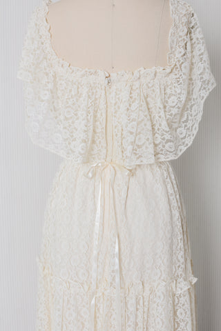 Cream Lace Candy Jones Maxi Dress