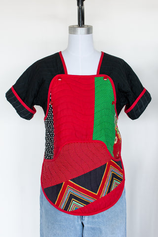 Jeanne Marc for Saks Reversible Quilted Apron Top