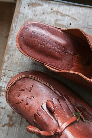 Wildwood Leather Wood Cut Out Clogs - sz 8.5