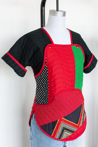 Jeanne Marc for Saks Reversible Quilted Apron Top