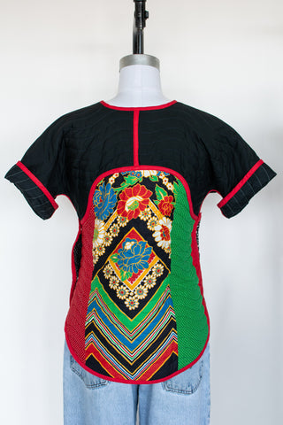 Jeanne Marc for Saks Reversible Quilted Apron Top