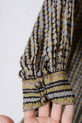 Adini Olive Gauzy Indian Cotton Dress