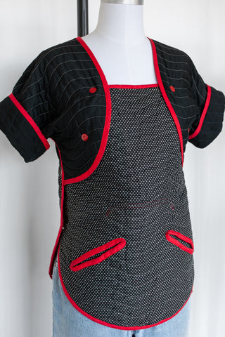 Jeanne Marc for Saks Reversible Quilted Apron Top