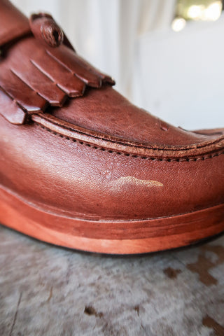 Wildwood Leather Wood Cut Out Clogs - sz 8.5
