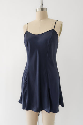 Victoria's Secret Navy Bias Silk Slip