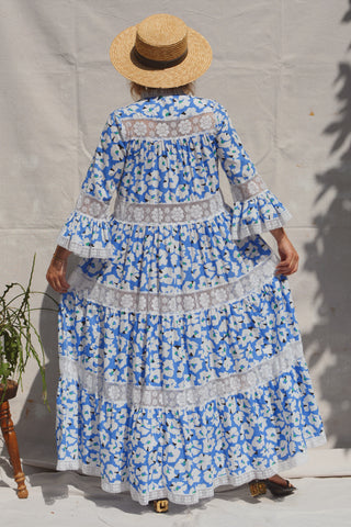 David Brown Tiered Lace Floral Maxi