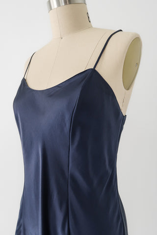 Victoria's Secret Navy Bias Silk Slip