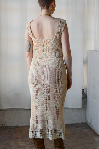Gorgeous Antique Crochet Bodycon Dress