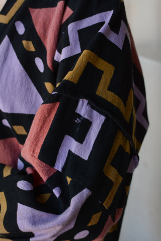 Geometric Block Print Cotton Jacket