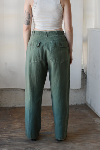 OG-107 Olive Military Cotton Pants ~ 33W
